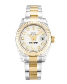 Fake Rolex Datejust Lady White Diamond Dial 179173