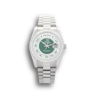Rolex Day-Date Green and Silver Dial 118346