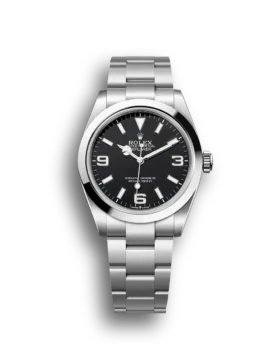 Replica Rolex Explorer Polished Stainless Steel Black Dial 98087