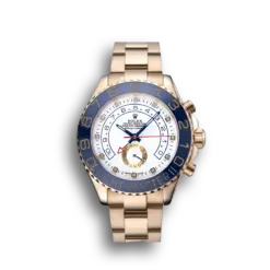 Rolex Yacht-Master II White Dial Blue Bezel Gold Bracelet 622271