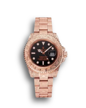 Replica Rolex Submariner Skull Limited Edition Black Dial Rose Gold Case And Bracelet 1454086