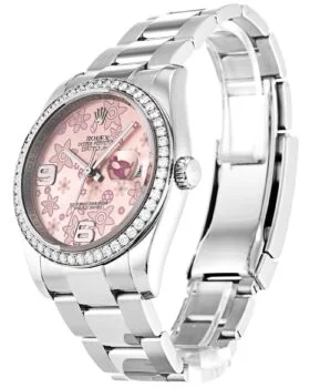 Fake Rolex Datejust Pink Floral Dial 116244