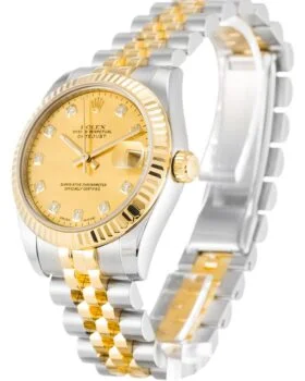 Fake Rolex Datejust Lady Champagne Diamond Dial 178273