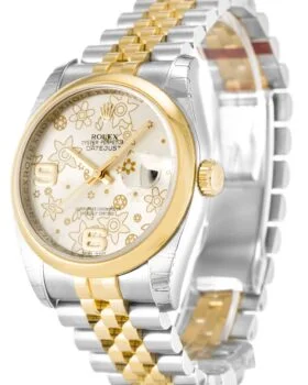 Fake Rolex Datejust Silver Floral Dial 116203
