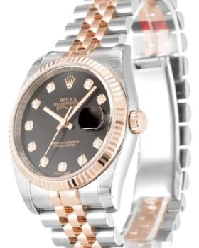Fake Rolex Datejust Black Diamond Dial 116231