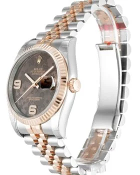 Fake Rolex Datejust Chocolate Floral Diamond Dial 116231