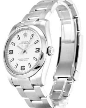 Fake Rolex Air-King White Quarter Arabic 114200
