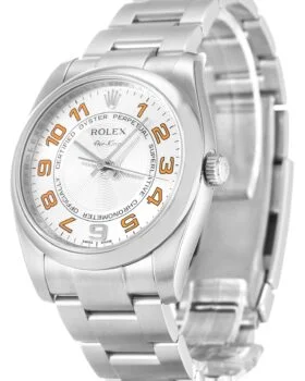 Fake Rolex Air-King Silver Arabic 114200
