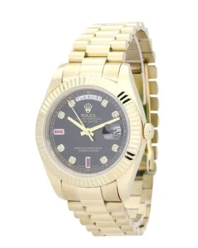 Fake Rolex Day-Date Black Dial 118238