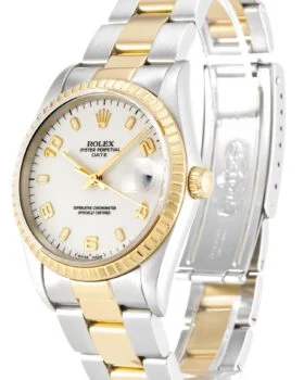 Fake Rolex Oyster Perpetual Date 34mm White 15223