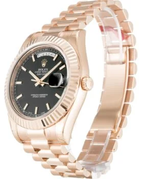 Fake Rolex Day-Date II Black Dial 218235