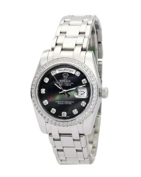 Fake Rolex Day-Date Black Dial 118346