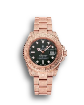 Replica Rolex GMT Master II Gold Dial Black Bezel Gold Case And Bracelet 1453749