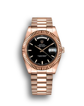 Replica Rolex Day-Date II Black Dial 218235