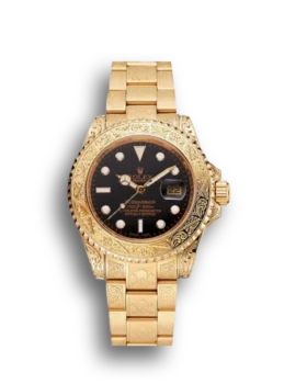 Replica Rolex Submariner Skull Limited Edition Black Dial Gold Case And Bracelet 1454071