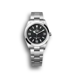Super Clone Rolex Explorer Stainless Steel Bezel Black Dial 42002