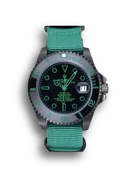 Replica Rolex Stealth Submariner Green Nylon Strap 622009