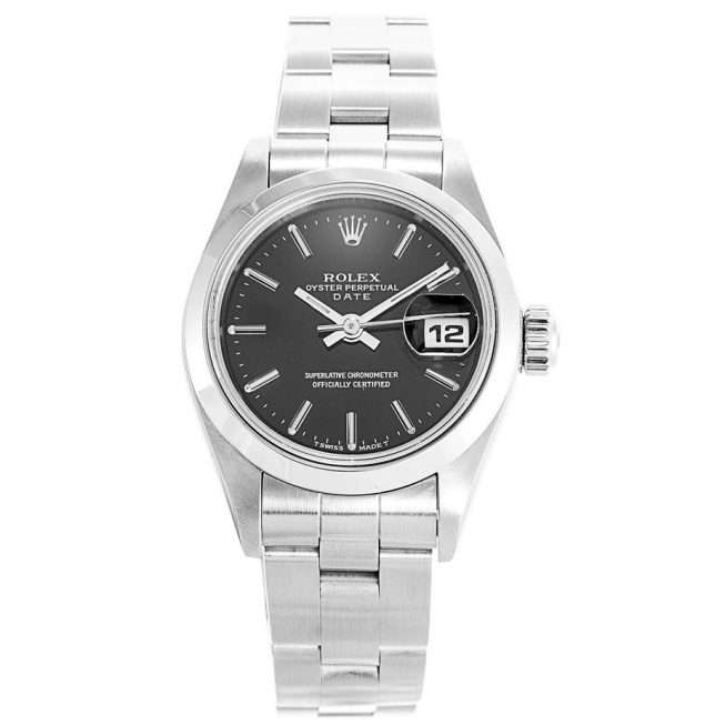 Rolex Datejust Schwarzes Zifferblatt Damen 69160
