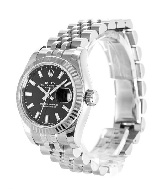 Rolex Datejust Black Ladies 179174