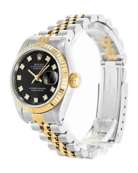 Fake Rolex Datejust Black Diamonds 69173