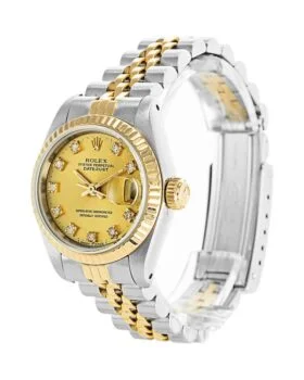 Fake Rolex Datejust Gold and Diamonds Ladies 69173