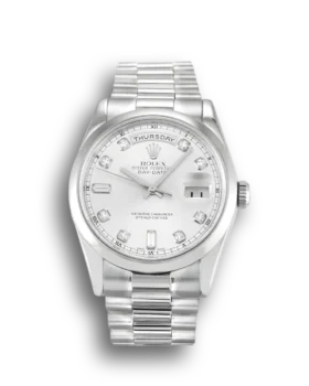 Replica Rolex Day-Date II Silver 218239