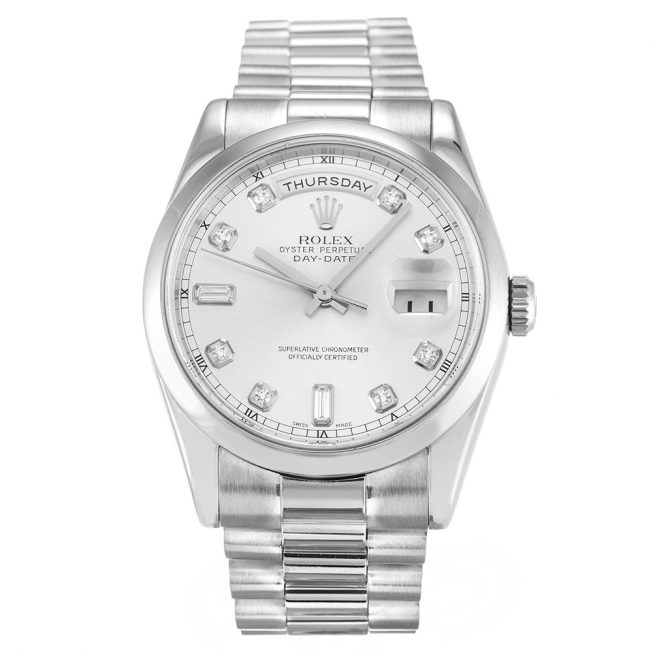 Rolex Day-Date Silver 118209