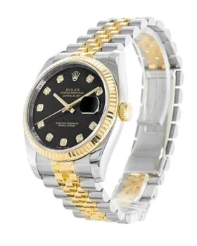 Fake Rolex Datejust Two Tone Black