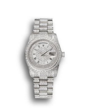 Replica Rolex Day-Date Diamond Pave Dial Diamond Case Diamond Bracelet 1453950