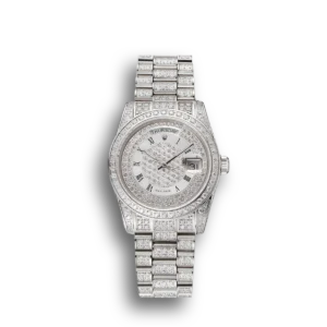 Super Clone Rolex Day-Date Diamond Pave Dial Diamond Case Diamond Bracelet 1453950