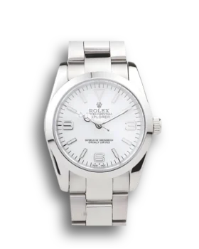 Replica Rolex Explorer Polished Stainless Steel White Dial 98086