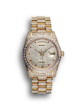 Replica Rolex Day-Date Diamonds Yellow Gold-SRL185 621615