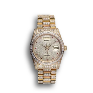 Super Clone Rolex Day-Date Diamonds Yellow Gold-SRL185 621615