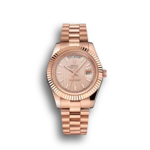 Super Clone Rolex Day-Date 40 Rose Gold Etched Dial Rose Gold Case And Bracelet