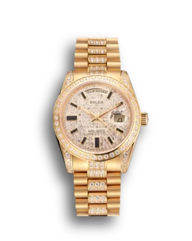 Replica Rolex Day-Date Yellow Gold Diamond Pave