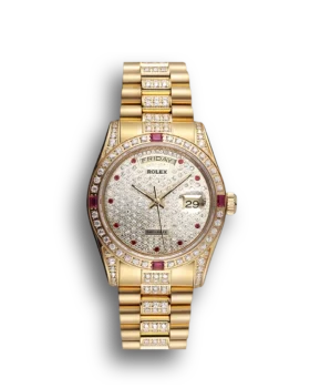 Replica Rolex Day-Date Diamonds Yellow Gold-SRL184 621614