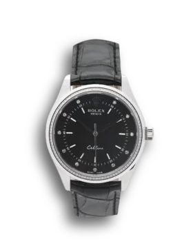 Rolex Cellini 4233 Black (Steel & White Gold set with Diamonds)