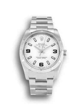 Rolex Air-King White Quarter Arabic 114210