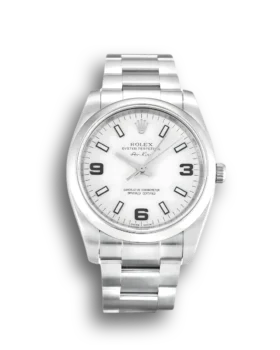 Rolex Air-King White Quarter Arabic 114200