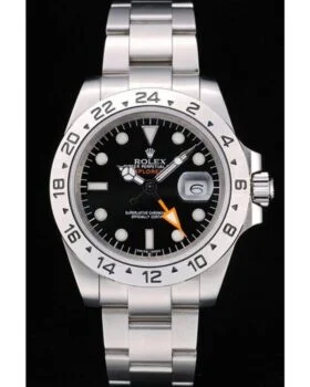 Fake Rolex Super Clone Explorer Stainless Steel Bezel Black Dial Watch