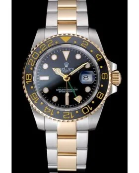Fake Rolex GMT Master Black Bezel Black Dial 80295
