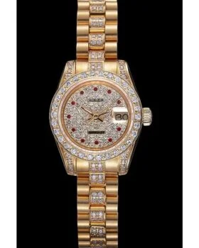 Fake Rolex DateJust Diamond Dial Gold 622023