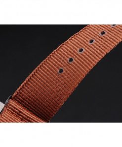 Ion-plated brushed stainless steel cutwork bezel with minute markers