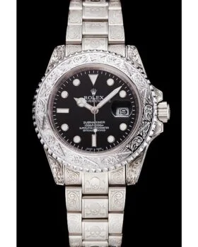 Fake Rolex Submariner Skull Limited Edition Black Dial White Case And Bracelet 1454093