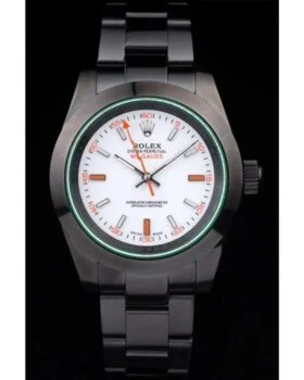 Fake Rolex Milgauss Pro-Hunter Tinted Green Saphire White Dial PR116610