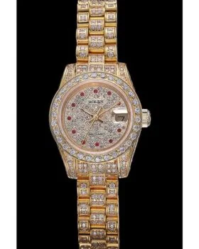 Fake Rolex DateJust Diamond Dial Gold 622024