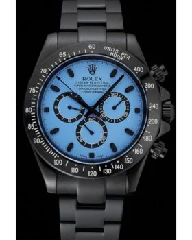 Fake Rolex Cosmograph Daytona Blue And Black Dial Black Stainless Steel Case And Bracelet 1454250