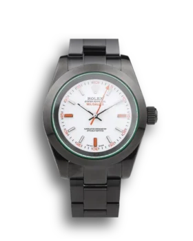 Replica Rolex Milgauss Pro-Hunter Tinted Green Saphire White Dial PR116610