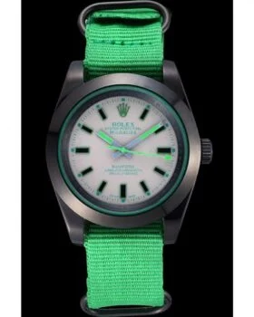 Fake Rolex Milgauss Bamford Green Nylon Strap 622004