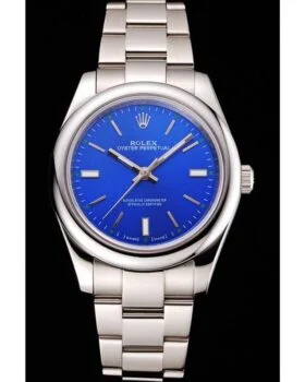 Fake Rolex Oyster Perpetual Blue Dial Stainless Steel Case And Bracelet